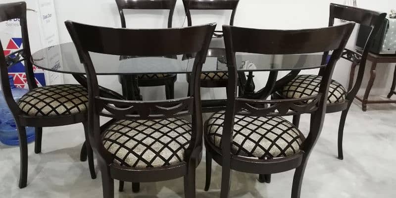 Wooden Sheesham Dinning Table with 6 Chairs 2