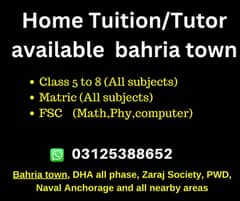 Home Tutor for Physics, Math, Computer, and English  Class 5-12