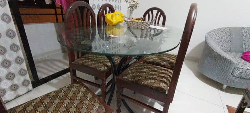 Dining table with chairs for urgent sale! 1