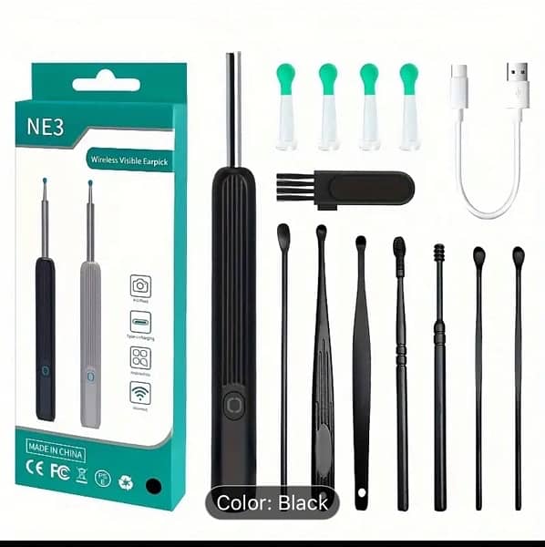 camera enabled Safe Ear Cleaning with Rechargeable Ear Wax Removal Kit 7