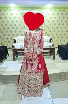 1 time used red lehnga