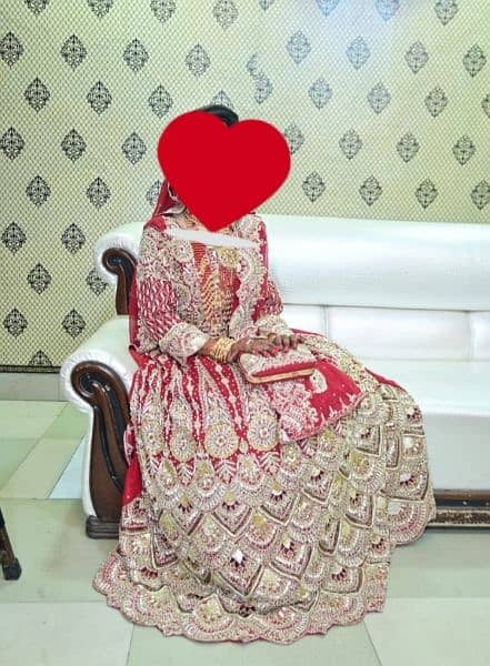 1 time used red lehnga 1