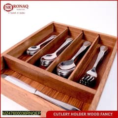 wooden cutlery rest tray