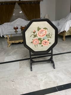 hand painted foldable table