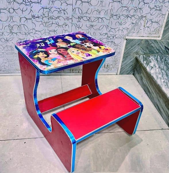2 in 1 kids Wooden Study and Dining Table Chair All Over The Pakistan 1