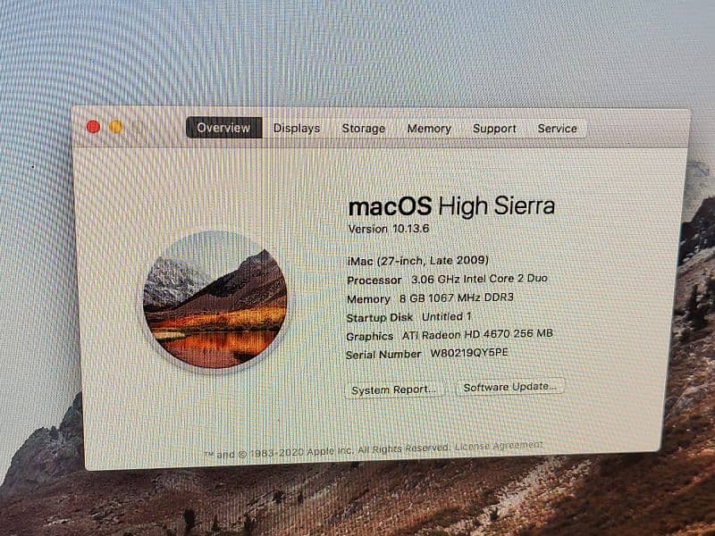 APPLE IMAC 27 INCHES 2K LATE 2009 1