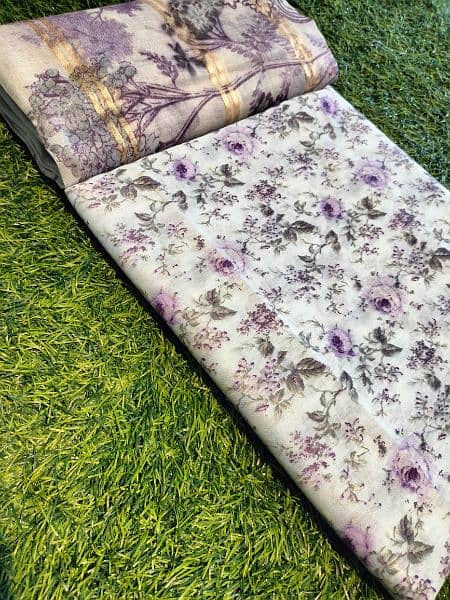 Luxury soft and smooth Floral print lawn 3pcs 1