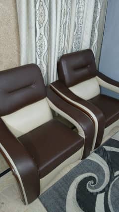 2 x 1 seater sofa set