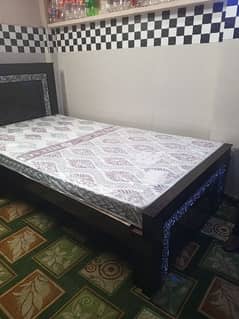 brand new single bed with side table & mattress