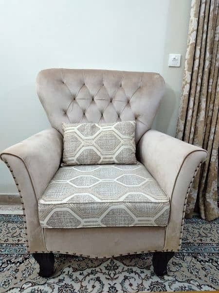 7 seater sofa (printed turkish velvet) 0