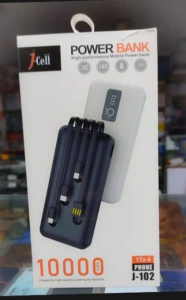 j-cell 4 in 1 and 10000mAh fast charging power bank for all phones 2
