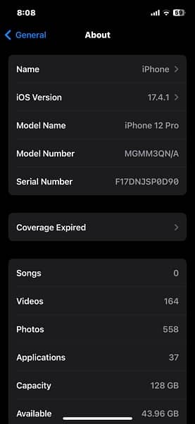 iphone 12pro 128gb battery health 80%gold colour non pta 4
