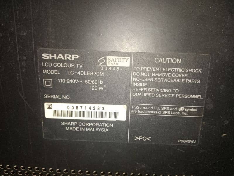 Sharp Made in Malaysia LCD 3