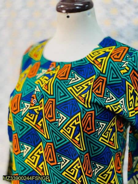 1 pc women's stitched linen printed shirt 1