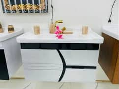 PVC White Vanity with China Bowl Used 2 Months Only