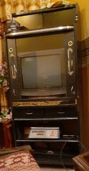 Television with tv trolley/ photocopy machine/ printer 1