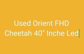 Used Orient FHD Cheetah 40" Inche Led