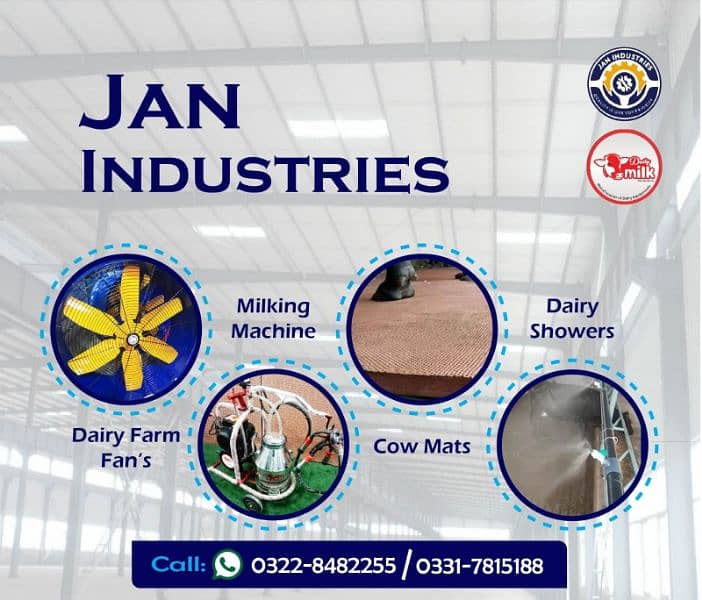 Milking Machines for cows and buffalos/dairy fans/showering/Mats 0