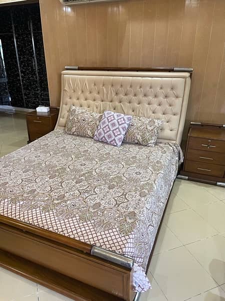 leather-wooden king size bed 2