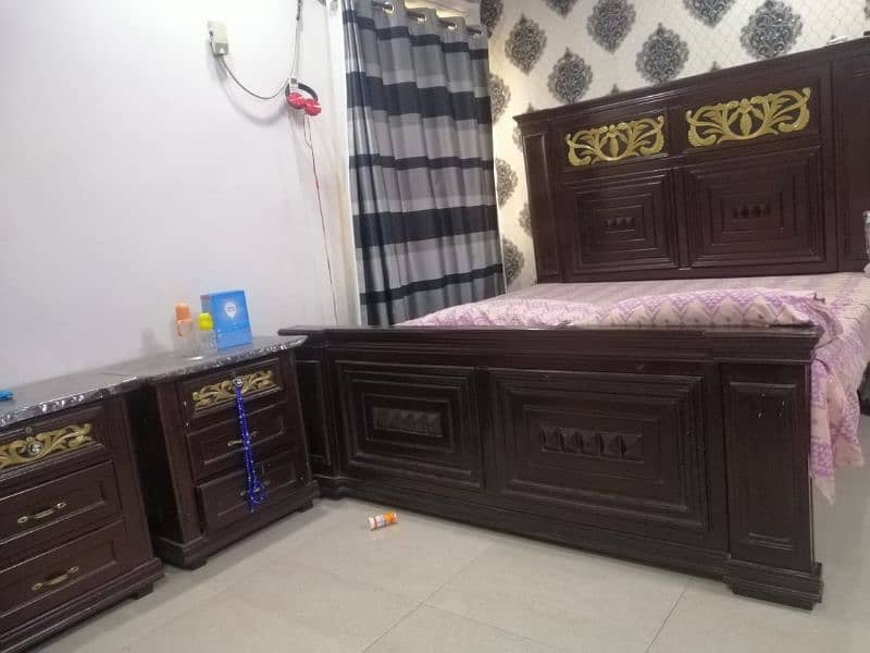 Bed, Dressing , side tables for sale 1