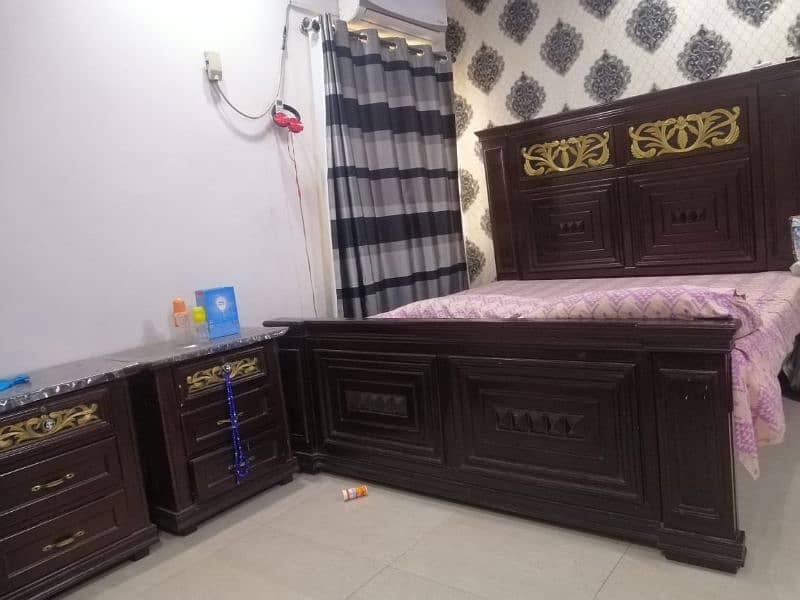 Bed, Dressing , side tables for sale 4
