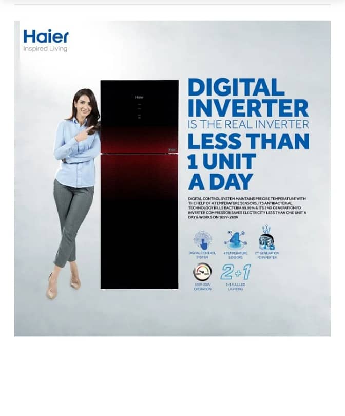 Haier Digital Inverter Refrigerator HRF-398IDBA 9