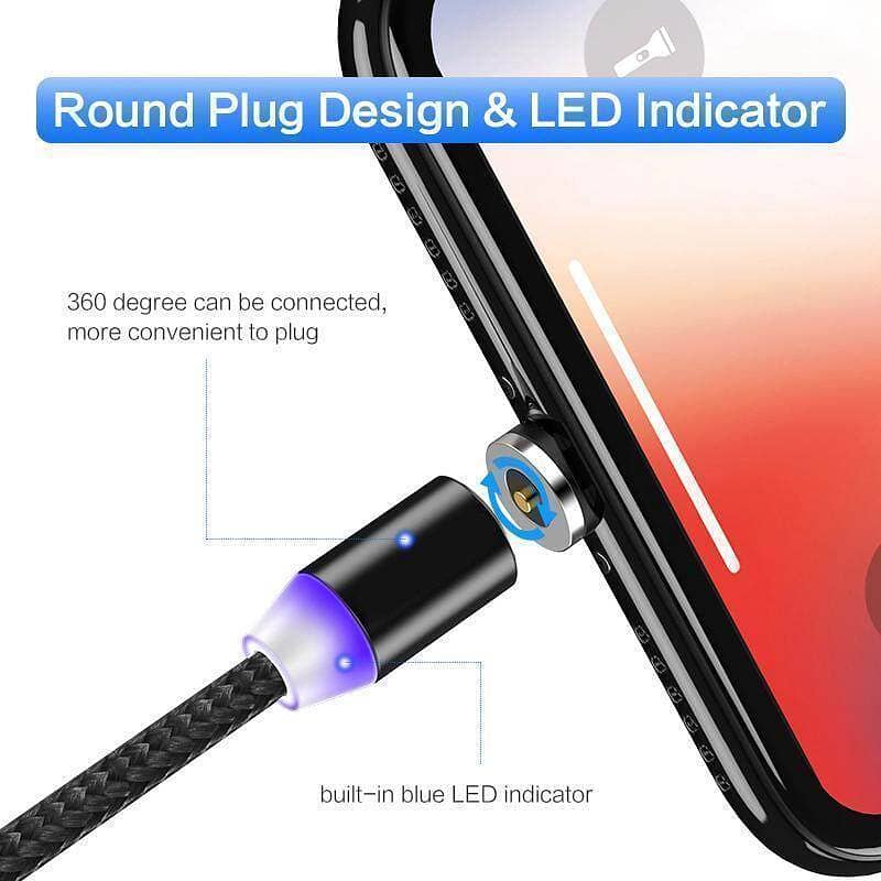 Original magnetic fast charging cable,Micro USB Android-Iphone Type C 1