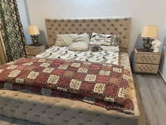 Complete Cushioned Bed Set In Good Condition