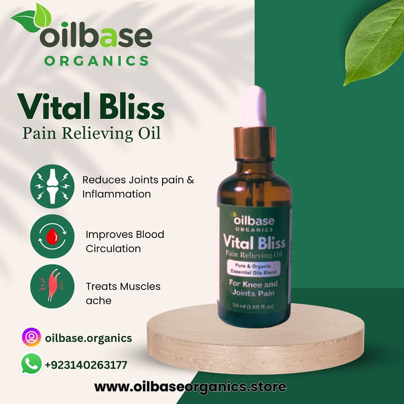 Oilbase Organics Vital Bliss Pain Relieving Joints Oil 30 ml 1