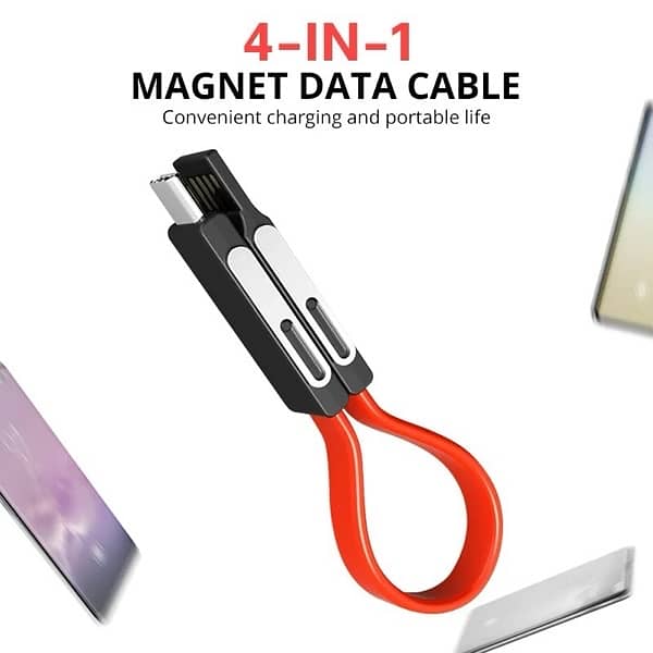 4 in 1 Magnetic keychain charging cable 2