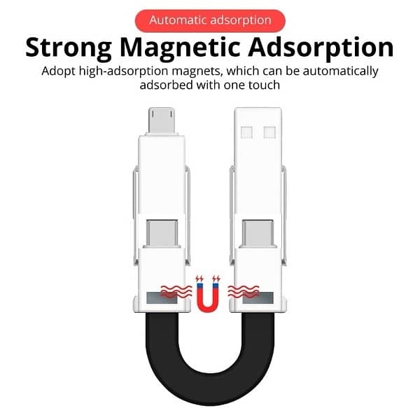 4 in 1 Magnetic keychain charging cable 3
