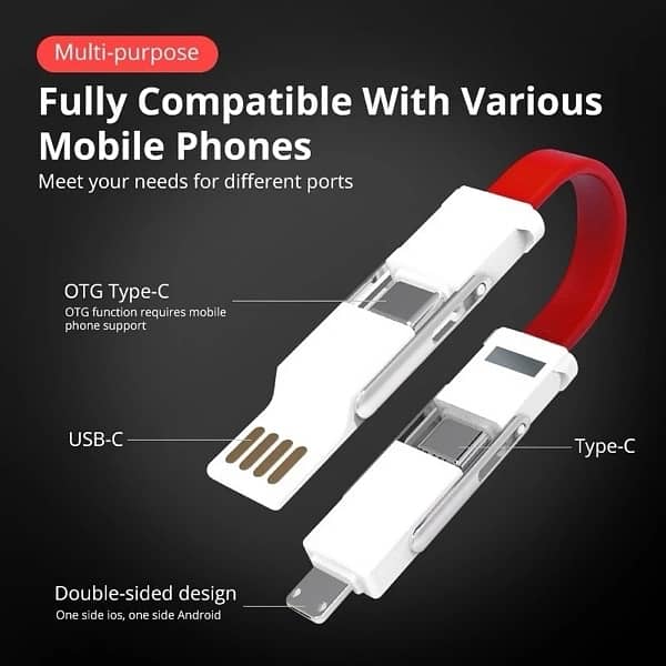 4 in 1 Magnetic keychain charging cable 9