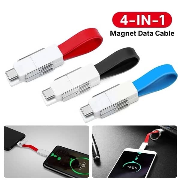 4 in 1 Magnetic keychain charging cable 11