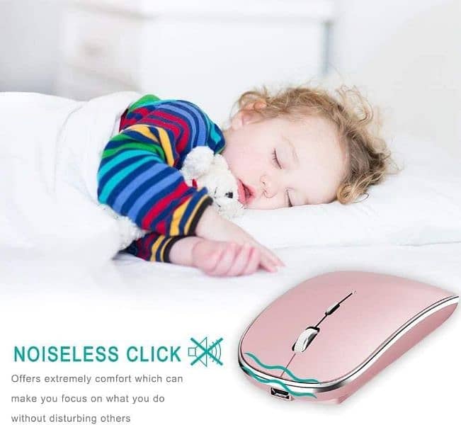 Leolee Wireless Mouse, Rechargeable Wireless Mouse Type-C Mouse 5