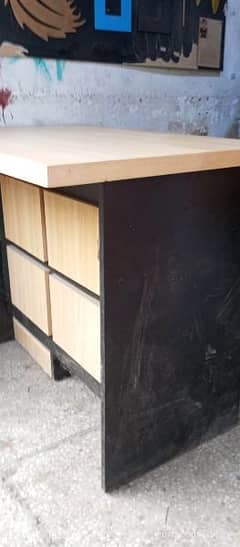 table for computer and reception