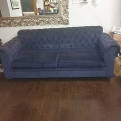 blue colour sofa 3 seater