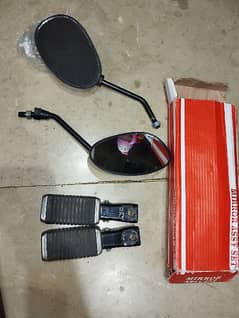 Honda CG125 side mirrors and footrest available