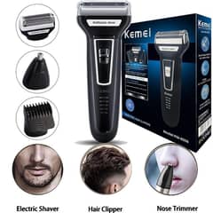 Shaving Machine Km-6330, 3 In 1 Rechargeable Hair Clipper Shaver beard