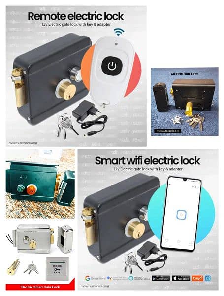 electric main gate lock, remote control lock, smart door lock 3
