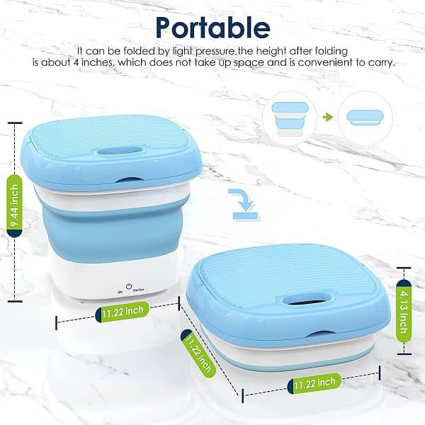 Mini Folding Washing Machine With free shipping and cash on delivery 5
