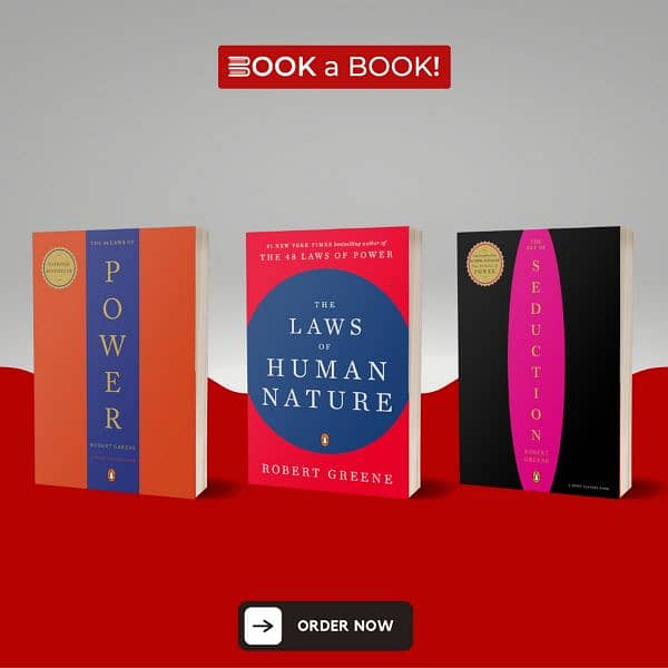 3 books,48 laws of power,the art of seduction,the laws of human nature 0