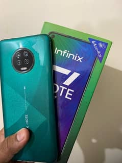 Infinix Note 7 box & accessories 4/64 exchange tecno vivo motorola