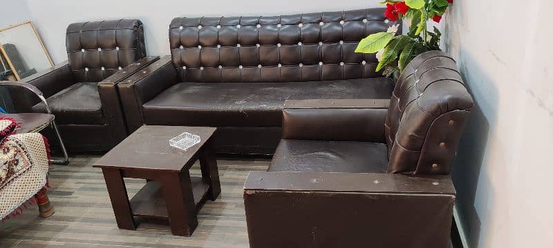 5 seater leather sofa set 0