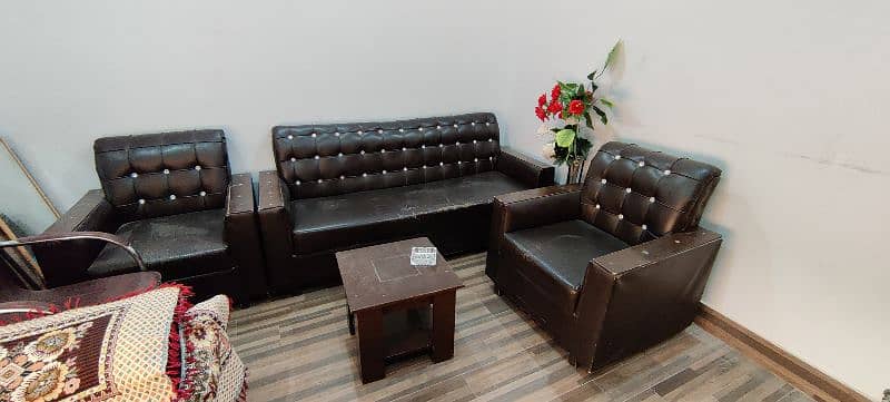 5 seater leather sofa set 3