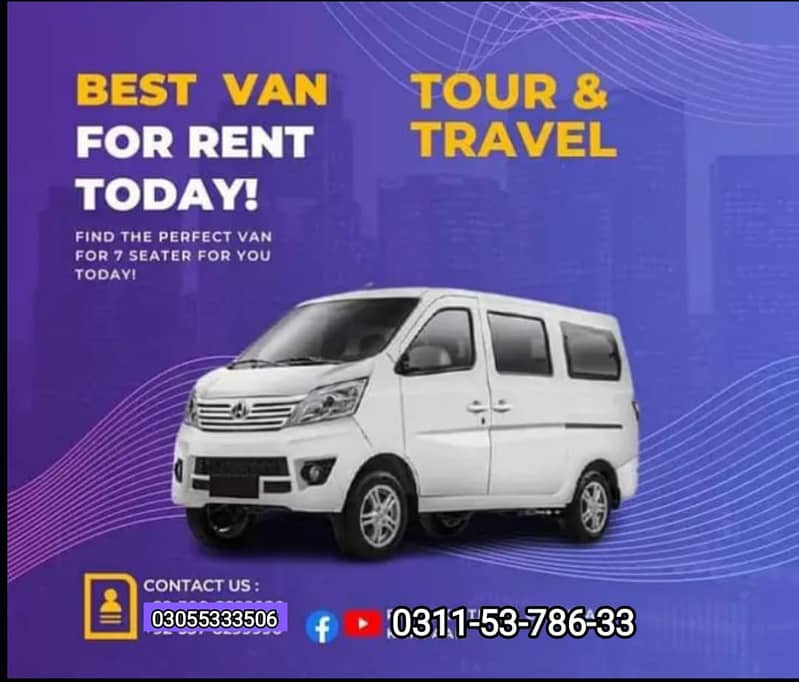 Rent a Car service / Car Rental /Changan karvan 7 seater/ 7 seater car 1
