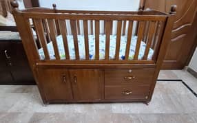 wooden baby cot