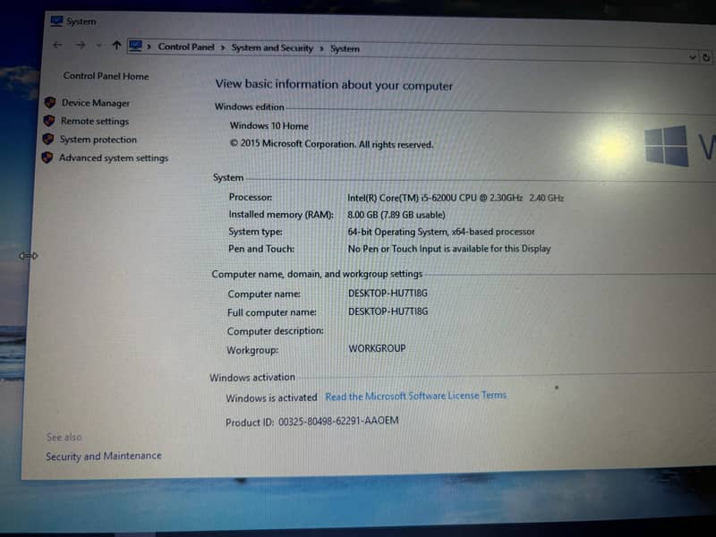 Lenovo ThinkPad X260 | i5-6TH | | 8GB | 256 SSD | 2