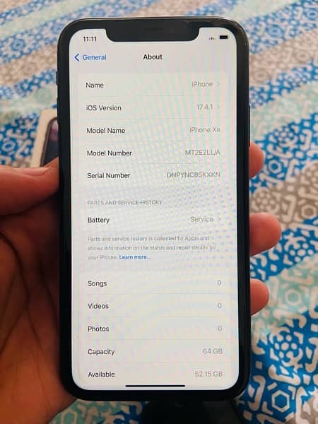 IPHONE XR Official PTA Approved 64gb 5