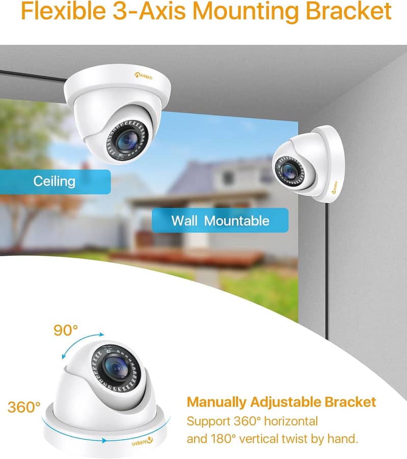 4 Pack 1080P Outdoor CCTV Security Dome Cameras 2MP Home Surveillance 1
