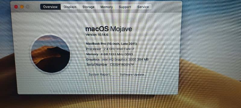 macbook pro A1280 core i7 2